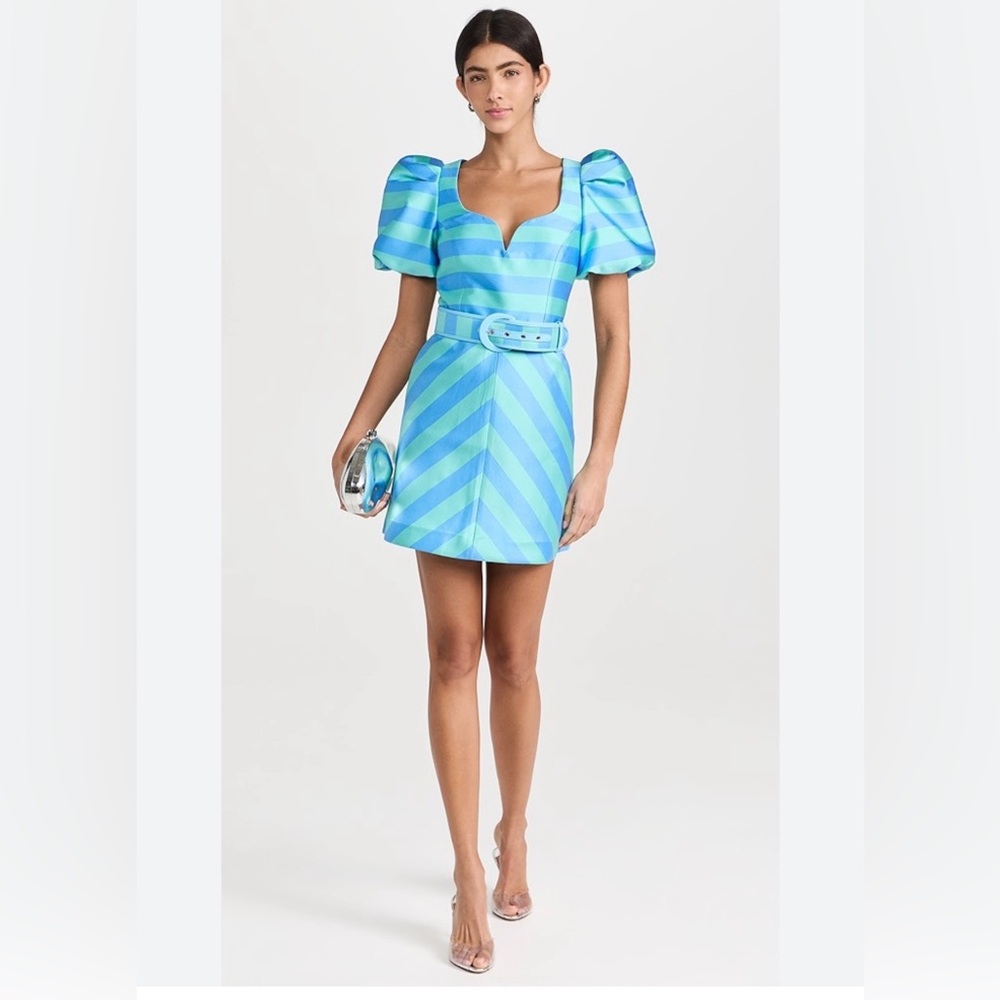 Rebecca Vallance Chevron Striped Minidress. NWT. US size 2.